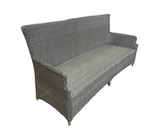 ALPHINGTON - Triple Seater Outdoor Wicker Sofa (W200xD85xH103cm)