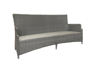 ALPHINGTON - Triple Seater Outdoor Wicker Sofa (W200xD85xH103cm)