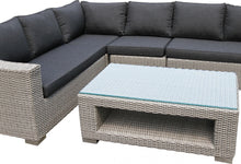 Balwyn 6-Seater Wide Armrest Outdoor Lounge Set – Light Grey Wicker