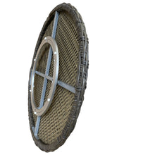 Wicker Lazy Susan Turntable – Round 60cm Dark Brown Tempered Glass