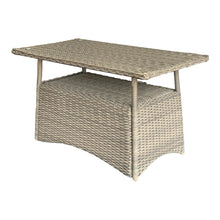 Toorak Outdoor Wicker Coffee Table – Aluminium Frame, 110cm x 60cm