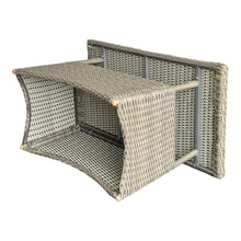Toorak Outdoor Wicker Coffee Table – Aluminium Frame, 110cm x 60cm