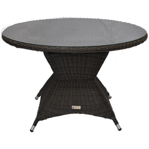 PRE-ORDER ORMOND - Outdoor Garden Patio Wicker Dining Round Table - Furniture Star Direct