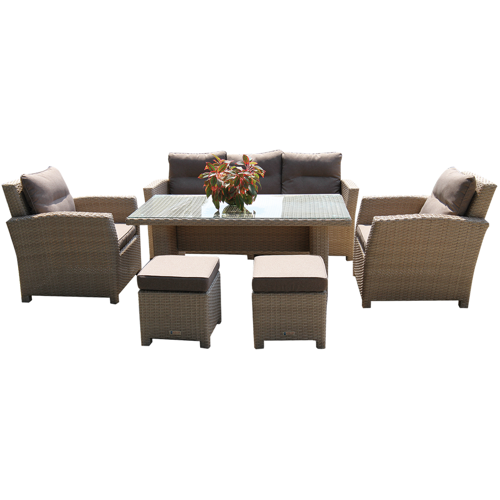 CAMBERWELL 3 Seater Outdoor Wicker Lounge Sofa DECOR STAR Outdoor