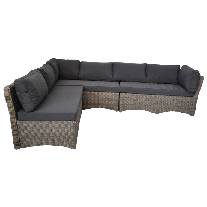 PRE-ORDER BRIGHTON - 8 Seater Outdoor Wicker Lounge with Ottomans - Furniture Star Direct