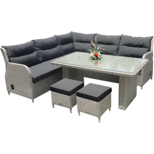 PRE-ORDER ARMADALE - Recliner Corner Lounge with Ottomans - Furniture Star Direct