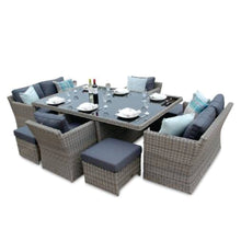 PRE-ORDER ELWOOD - Premium 8 Seater Outdoor Wicker Rectangle Table Dining Set - Furniture Star Direct