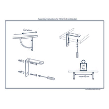 2x ARCH 195 - Wall Mounted Shelf Brackets with hardware - Furniture Star Direct