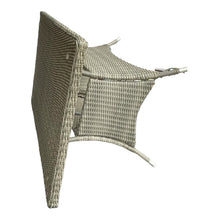 Close-up of UV-resistant PE wicker weave on Angelsea outdoor dining table