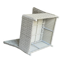 Bottom view of UV-resistant PE wicker weave on Armadale outdoor furniture set with rust-proof aluminium frame – DECOR STAR
