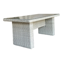 Tempered glass outdoor dining table with rust-proof aluminium frame – DECOR STAR Armadale Set