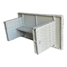 Tempered glass outdoor dining table with rust-proof aluminium frame – DECOR STAR Armadale Set - Bottom View