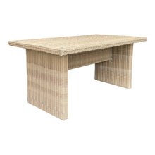 ASHBURTON – 160cm Outdoor Rectangle Dining Table | Weatherproof Wicker & Powder-Coated Aluminium Frame (W160 x D90 x H75cm)