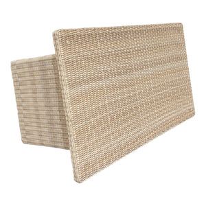 A rectangular outdoor dining table made of weatherproof wicker with a powder-coated aluminium frame - DECOR STAR