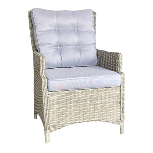 Set of 2 Outdoor PE Wicker High-Back Single Chairs