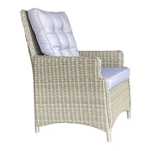 Set of 2 Outdoor PE Wicker High-Back Single Chairs