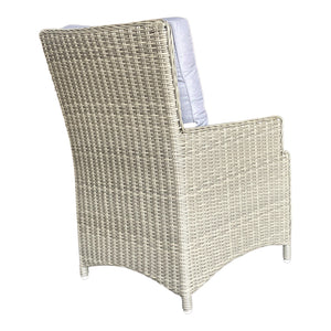 Set of 2 Outdoor PE Wicker High-Back Single Chairs
