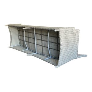 Alphington Outdoor Triple Seater Wicker Sofa – Weather-Resistant & Comfy
