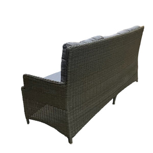 Alphington Outdoor Triple Seater Wicker Sofa – Weather-Resistant & Comfy