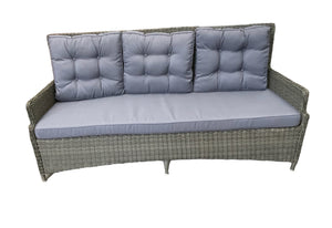Alphington Outdoor Triple Seater Wicker Sofa – Weather-Resistant & Comfy