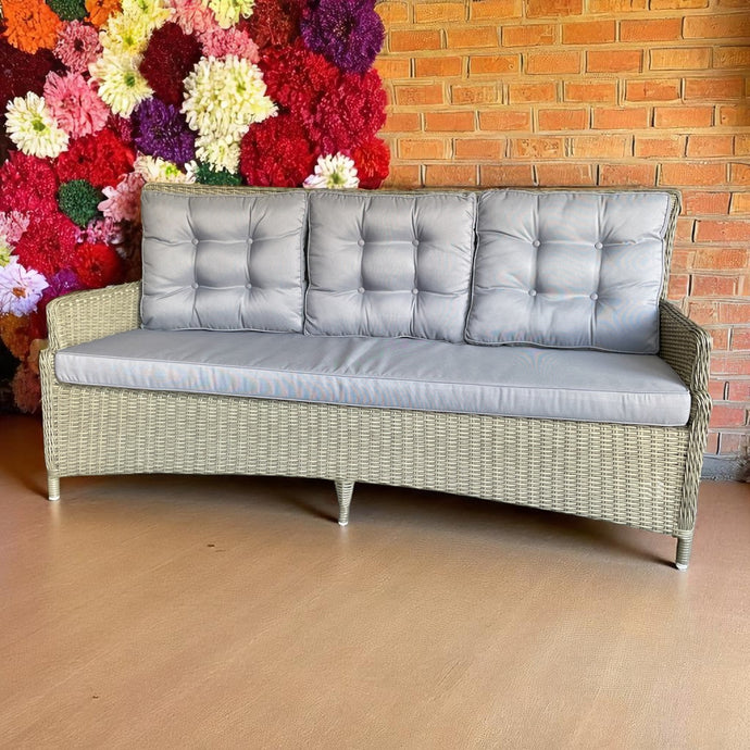Alphington Outdoor Triple Seater Wicker Sofa – Weather-Resistant & Comfy