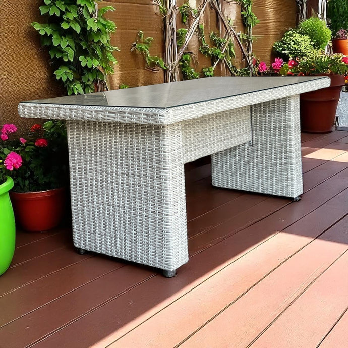ARMADALE – Outdoor PE Wicker Rectangle Dining Table 150x80cm