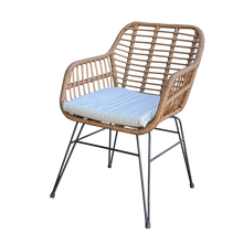 Atrani 3-Piece Wicker Outdoor Setting with Tempered Glass Coffee Table