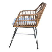 Atrani 3-Piece Wicker Outdoor Setting with Tempered Glass Coffee Table