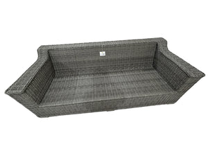 BEAUMARIS - 3 Seat Luxury Outdoor Wicker Wide Armrest Lounge Sofa