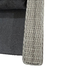 BEAUMARIS - 3 Seat Luxury Outdoor Wicker Wide Armrest Lounge Sofa