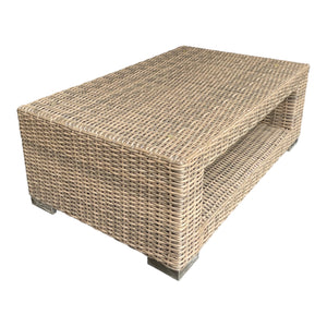 BEAUMARIS - Luxury Outdoor Wicker Rectangle Coffee Table (W115xD70xH43cm)