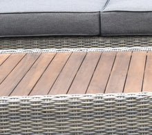 Riviera - 4 Seater Outdoor Timber Wicker Lounge with Side Table Set