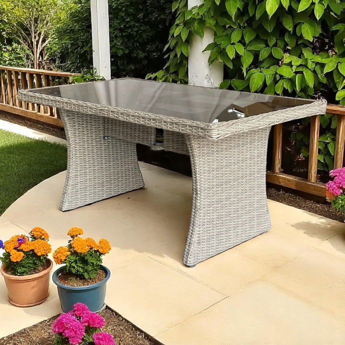 BRIGHTON - Outdoor PE Wicker Rectangle Dining Table (L140xW80xH67cm)