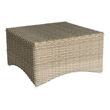 BRIGHTON brown wicker large ottoman