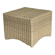 BRIGHTON brown wicker ottoman