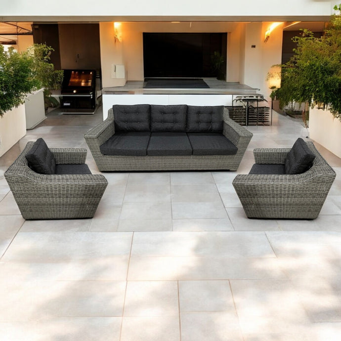 BEAUMARIS - 5 Seater Wide-Armrest Garden Lounge (No table)