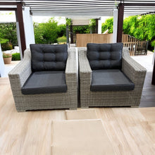 Beaumaris 3-Piece Outdoor Wicker Coffee Lounge Set – Tempered Glass, Aluminium Frame