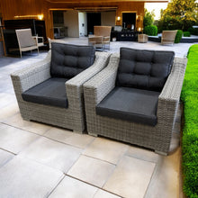 Beaumaris 3-Piece Outdoor Wicker Coffee Lounge Set – Tempered Glass, Aluminium Frame