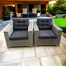 Beaumaris 3-Piece Outdoor Wicker Coffee Lounge Set – Tempered Glass, Aluminium Frame