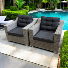 Canterbury Grey Outdoor Lounge Chair (Set of 2) – Aluminium & Halfmoon Wicker