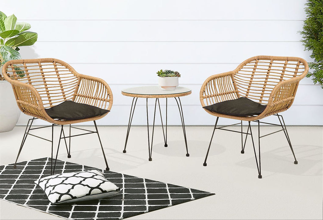 Sanremo - 3 Piece Bistro Set Table & Chairs