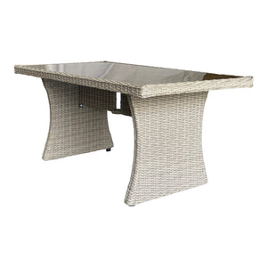BRIGHTON - 8 Seater Outdoor Wicker Rectangle Table Lounge Set