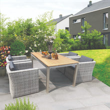 COBURG 4-seater outdoor patio set with table and chairs on a patio area - DECOR STAR