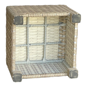 CAMBERWELL - Outdoor Wicker Ottoman Footstool