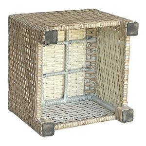 CAMBERWELL - Outdoor Wicker Ottoman Footstool