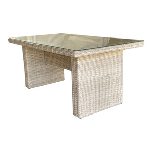 CAMBERWELL - Outdoor Synthetic Wicker Rectangle Dining Table (L150xW80)