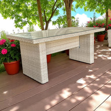 CAMBERWELL - Outdoor Synthetic Wicker Rectangle Dining Table (L150xW80)