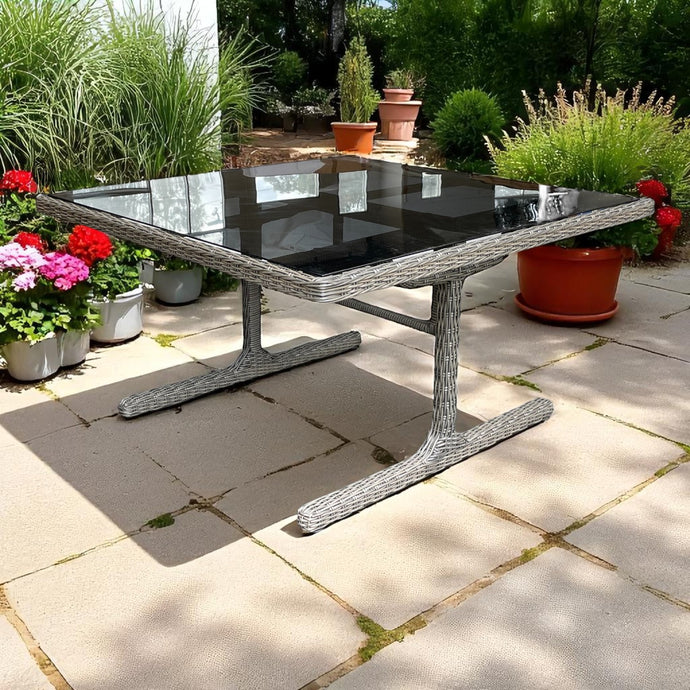 CARLTON - Outdoor Wicker Dining Square Table (W130xD125xH72cm)