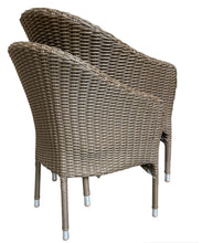 CLIFTON HILL - 2x Outdoor Wicker Stackable Chair (cushion included)