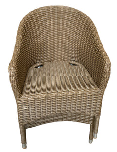 CLIFTON HILL - 2x Outdoor Wicker Stackable Chair (cushion included)